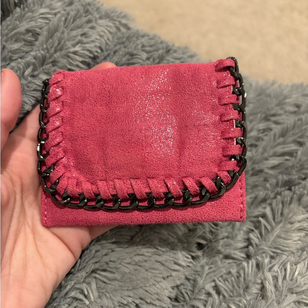 Pink shimmery card wallet
